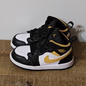 Jordan 1 Mid 'White Pollen Black' (TD) Toddler Size 7C